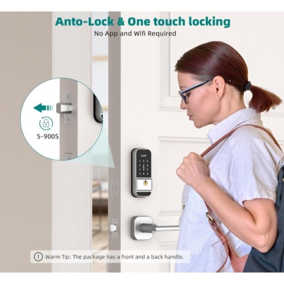 Keyless Entry Door Lock with Lever - UYF Electronic Keypad Deadbolt Lock with Ha - Picture 5 of 10